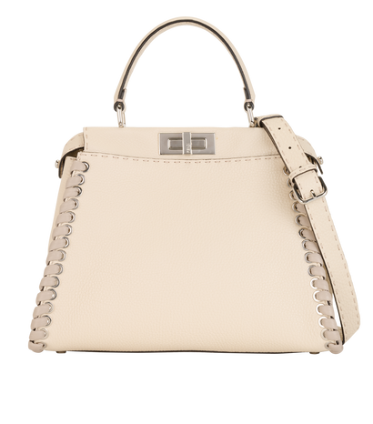 Medium Selleria Peekaboo, &pound;1,500, Handbags, Cream, Leather, Front view